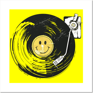 Happy Hardcore Vinyl Record Deck Acid House Ravers Posters and Art